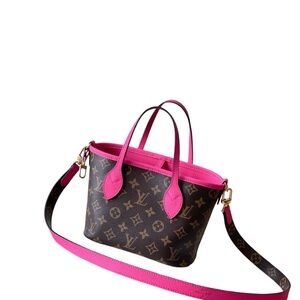 Louis Vuitton Monogram Neverfull Inside Out Bandouliere BB Rose Pondichery